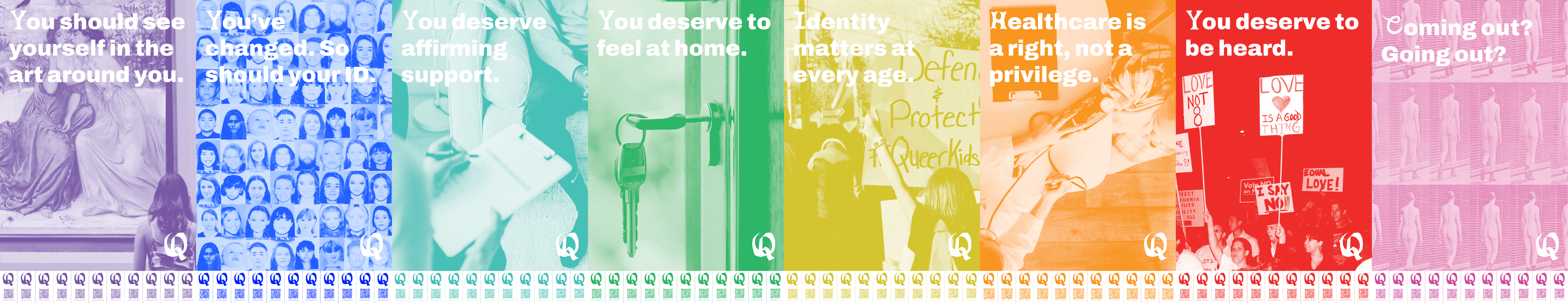 Queersources posters displayed side by side